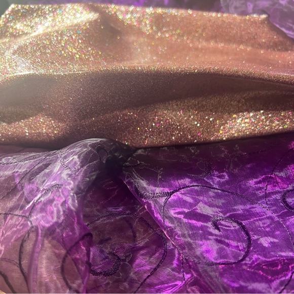 **** SOLD **** NWOT Large Lancôme Makeup Bag Glitter Multicolor - Picture 3 of 5